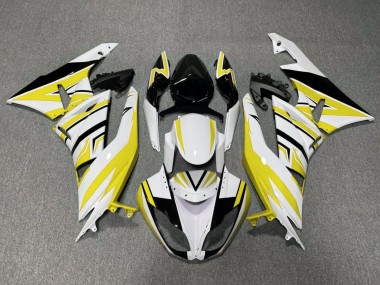 Purchase 2009-2012 Kawasaki ZX6R Motorcycle Fairings - White Yellow Black Canada