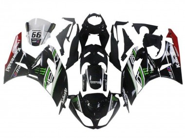 Purchase 2009-2012 Kawasaki ZX6R Motorcycle Fairings - Glossy Black White Green Red Elf Monster Canada