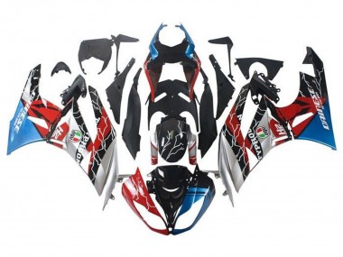 Purchase 2009-2012 Kawasaki ZX6R Motorcycle Fairings - Blue Red Glossy Black Silver Canada