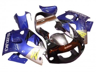 Purchase 1996-2000 Suzuki GSXR 600 / GSXR 750 Motorcycle Fairings - Blue Silver Black Canada