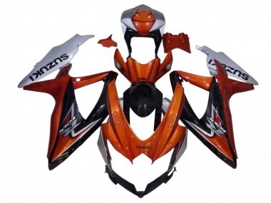 Purchase 2008-2010 Suzuki GSXR 600 / GSXR 750 Motorcycle Fairing - Silver Orange Glossy Black Canada