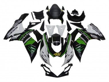 Purchase 2011-2024 Suzuki GSXR 600 / GSXR 750 Motorcycle Fairings - White Green Black Monster 46 Canada