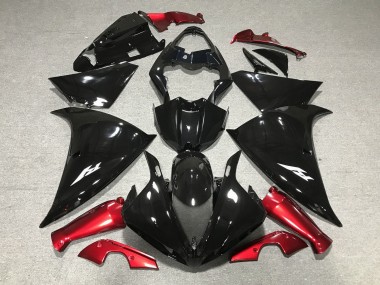 Purchase 2009-2011 Yamaha YZF 1000 R1 Motorcycle Fairings - Glossy Black Red Canada