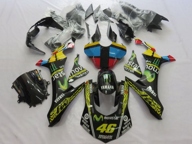 2015-2019 Yamaha YZF 1000 R1 Motorcycle Fairings - Yellow Blue Red Black Green Monster MoviStar Semakin Didepan ENEOS 46 Canada