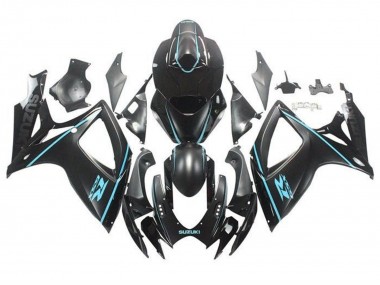 Purchase 2006-2007 Suzuki GSXR 600 / GSXR 750 Motorcycle Fairings - Matte Black Turquoise Blue Canada