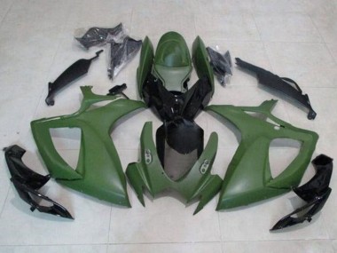 Purchase 2006-2007 Suzuki GSXR 600 / GSXR 750 Motorcycle Fairings - Army Green Glossy Black Canada