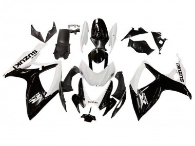 Purchase 2006-2007 Suzuki GSXR 600 / GSXR 750 Motorcycle Fairing - White Glossy Black Canada
