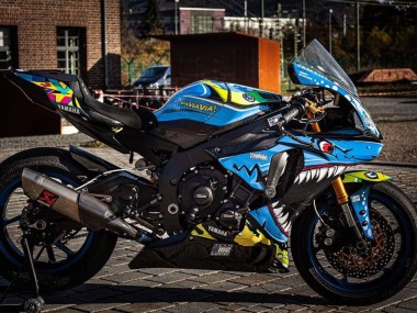 Purchase 2015-2019 Yamaha YZF R1 Motorcycle Fairings - Blue Yellow Shark Canada