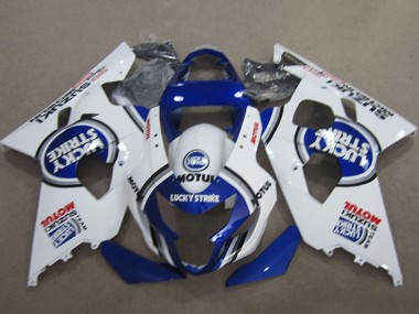 Purchase 2004-2005 Suzuki GSXR 600 Motorcycle Fairings - White Blue Lucky Strike Motul Canada