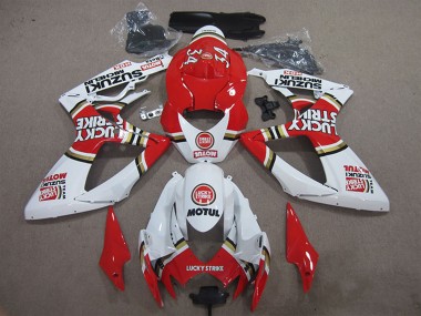 Purchase 2006-2007 Suzuki GSXR 600 Motorcycle Fairings - White Red Lucky Strike Motul Canada