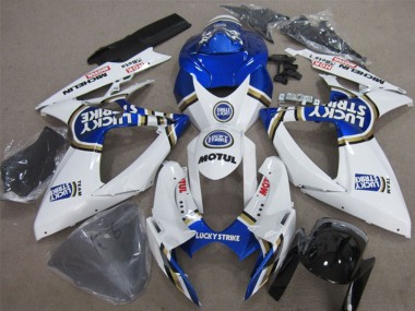 Purchase 2006-2007 Suzuki GSXR 600 Motorcycle Fairings - White Blue Lucky Strike Motul Canada