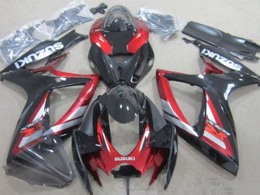 Purchase 2006-2007 Suzuki GSXR 600 Motorcycle Fairings - Glossy Black Red Silver Canada