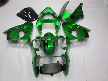 2000-2002 Green Kawasaki ZX6R Motorcycle Fairings
