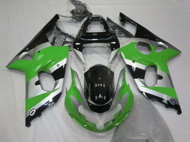 2000-2002 Green Silver OEM Style Suzuki GSXR 1000 Motorcycle Fairings