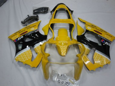 2000-2002 Yellow Elf Kawasaki ZX6R Motorcycle Fairings