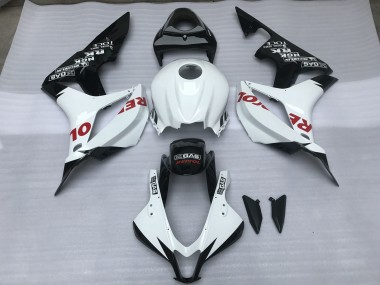 2007-2008 Gloss White & Red Repsol Honda CBR600RR Motorcycle Fairings