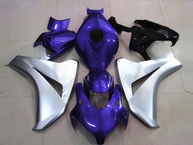 2008-2011 Gloss Blue and Silver Honda CBR1000RR Motorcycle Fairings